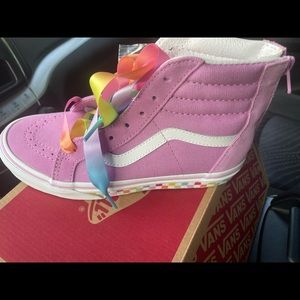 Brand new rainbow high top vans